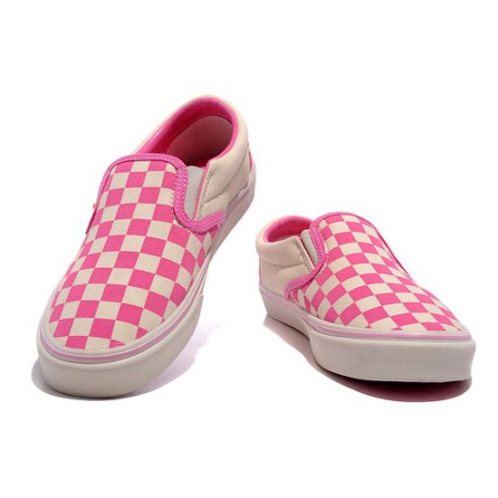Womens Vans Washed Checker Slip-On Pink